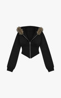Nocturne Fur Zip Hoodie