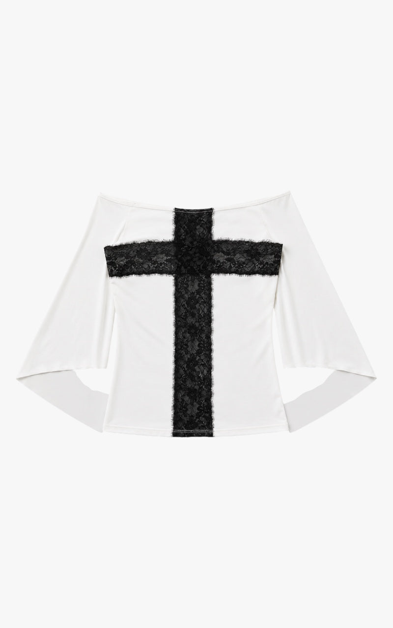 Sanctuary Lace Cross Top