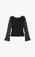 Nocturne Lace Henley Top