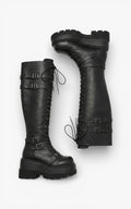 Midnight Rampage Over-The-Knee Platform Boots
