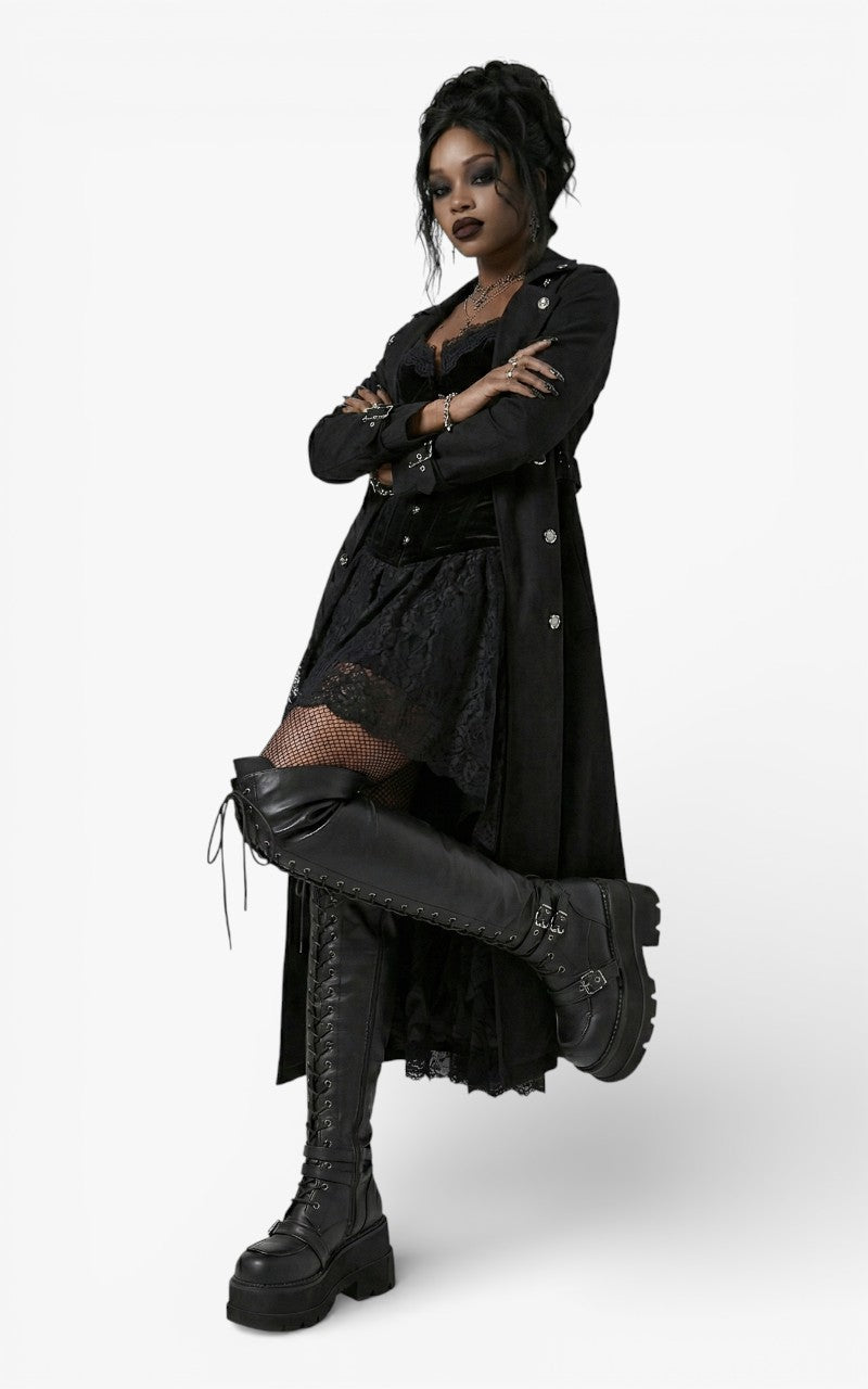 Midnight Rampage Over-The-Knee Platform Boots