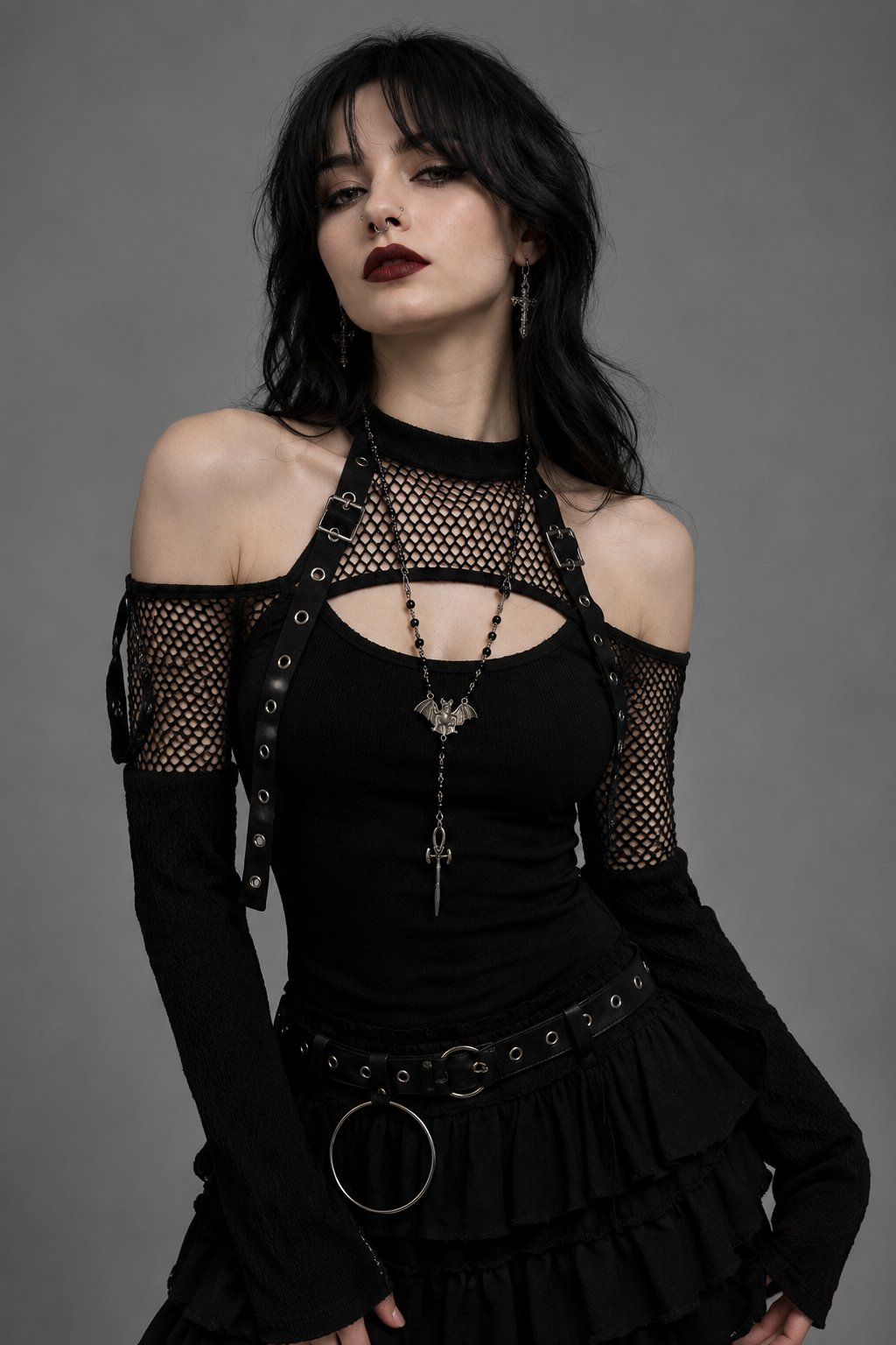 Midnight Halo Mesh Top
