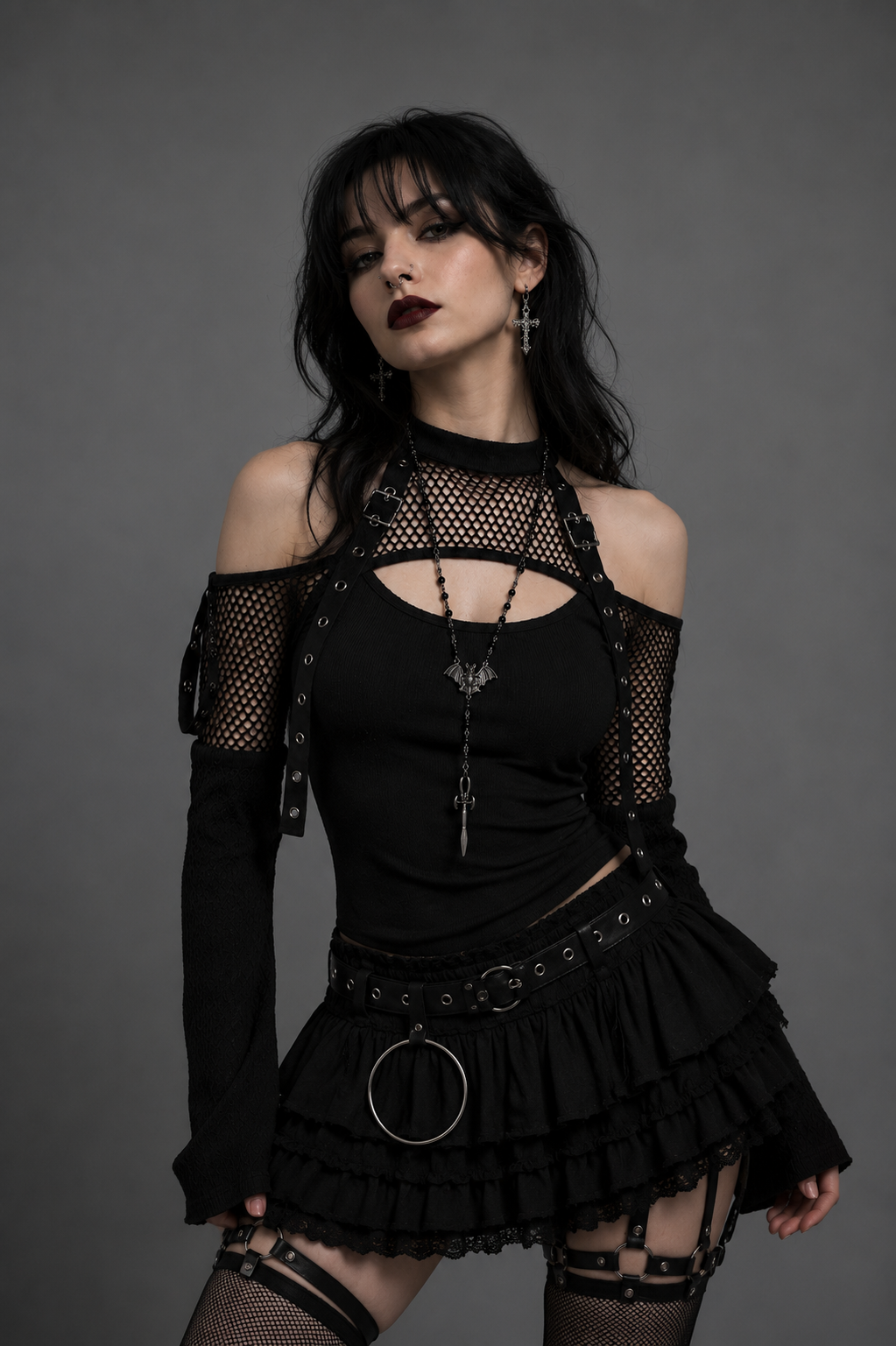 Midnight Halo Mesh Top