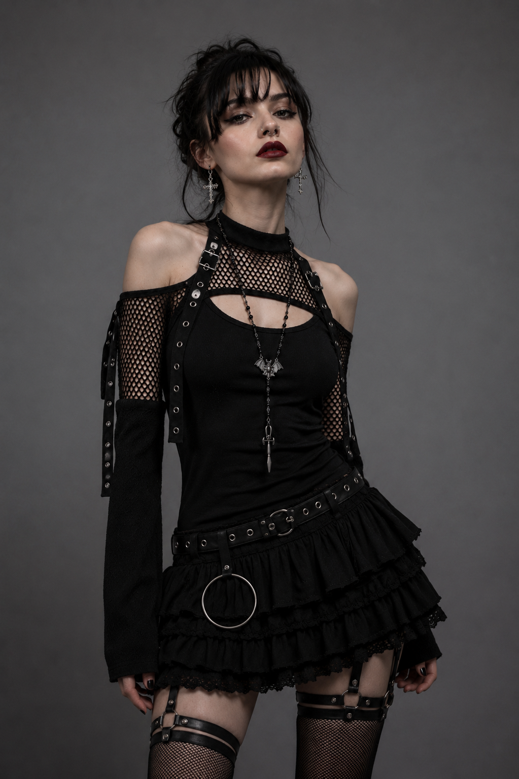 Midnight Halo Mesh Top