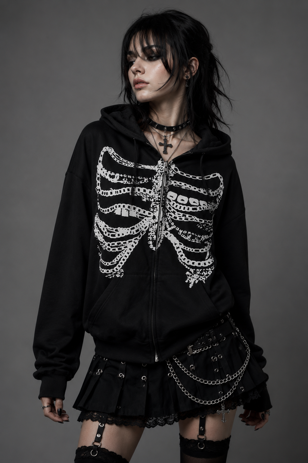 Phantom Bones Zip Hoodie