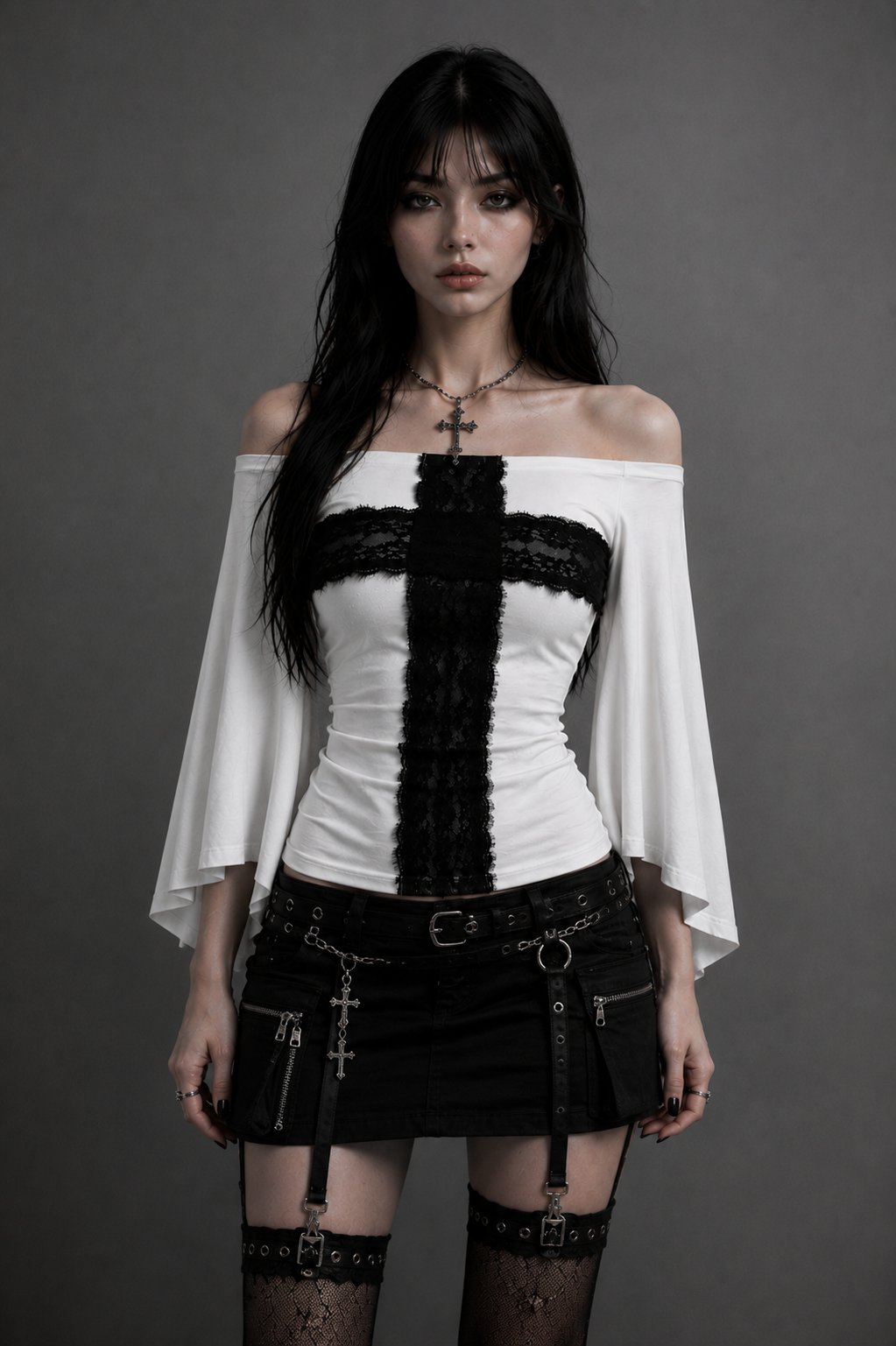 Sanctuary Lace Cross Top