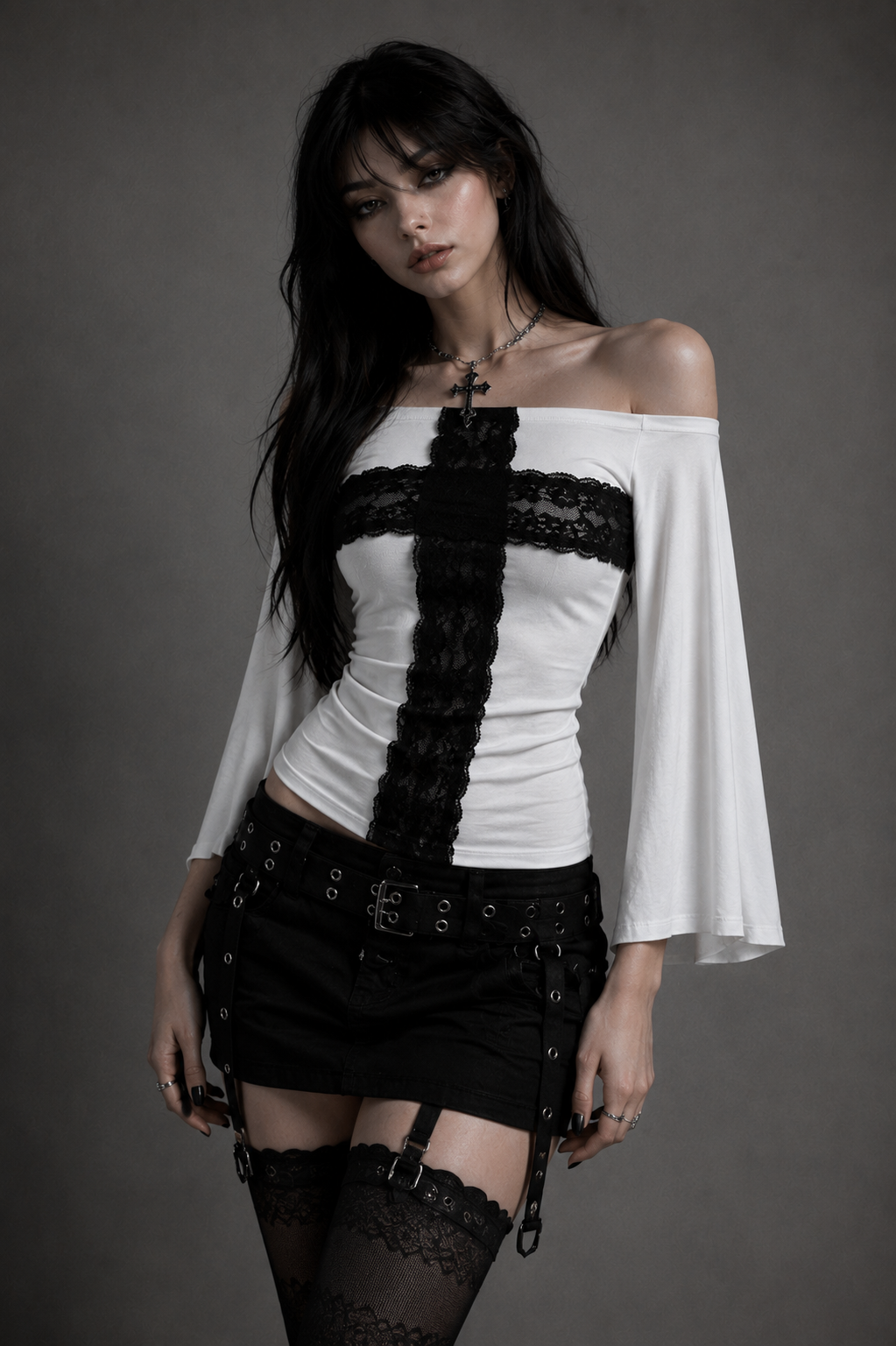 Sanctuary Lace Cross Top