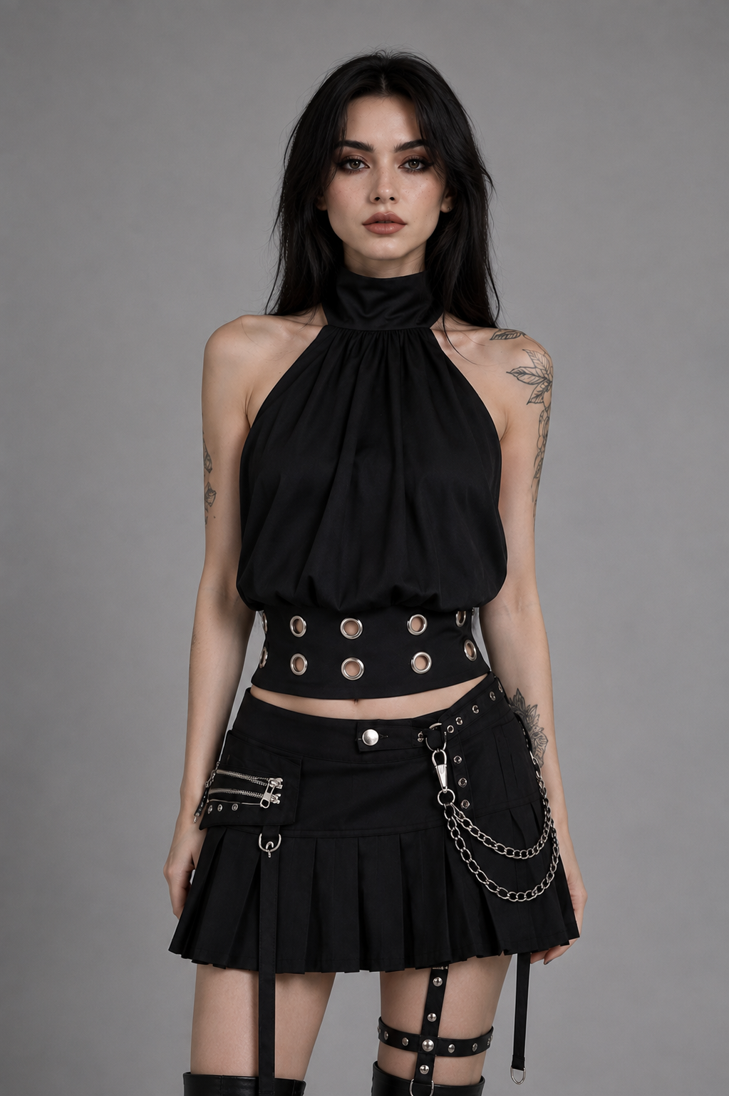 Noir Halo Halter Top