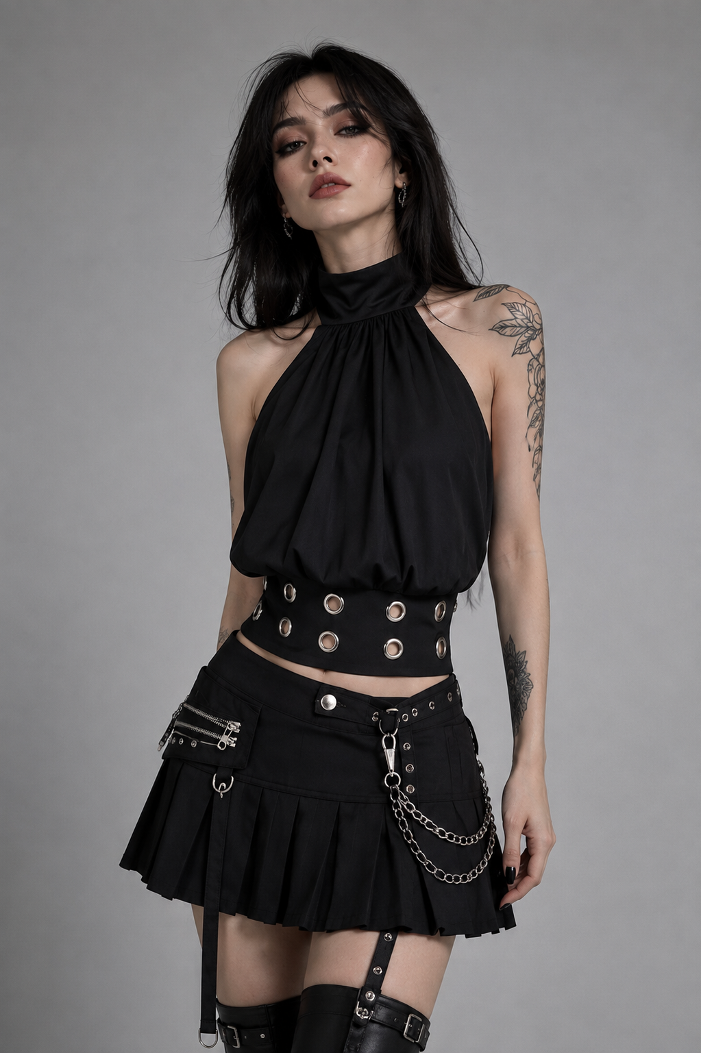 Noir Halo Halter Top