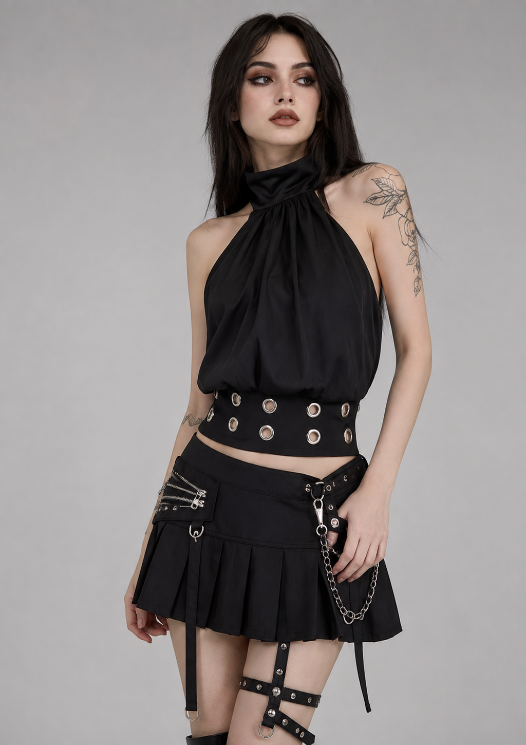 Noir Halo Halter Top