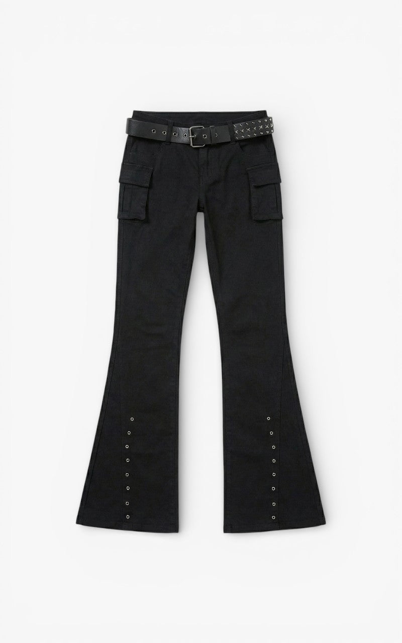 Nocturne Low-Rise Flare Pants