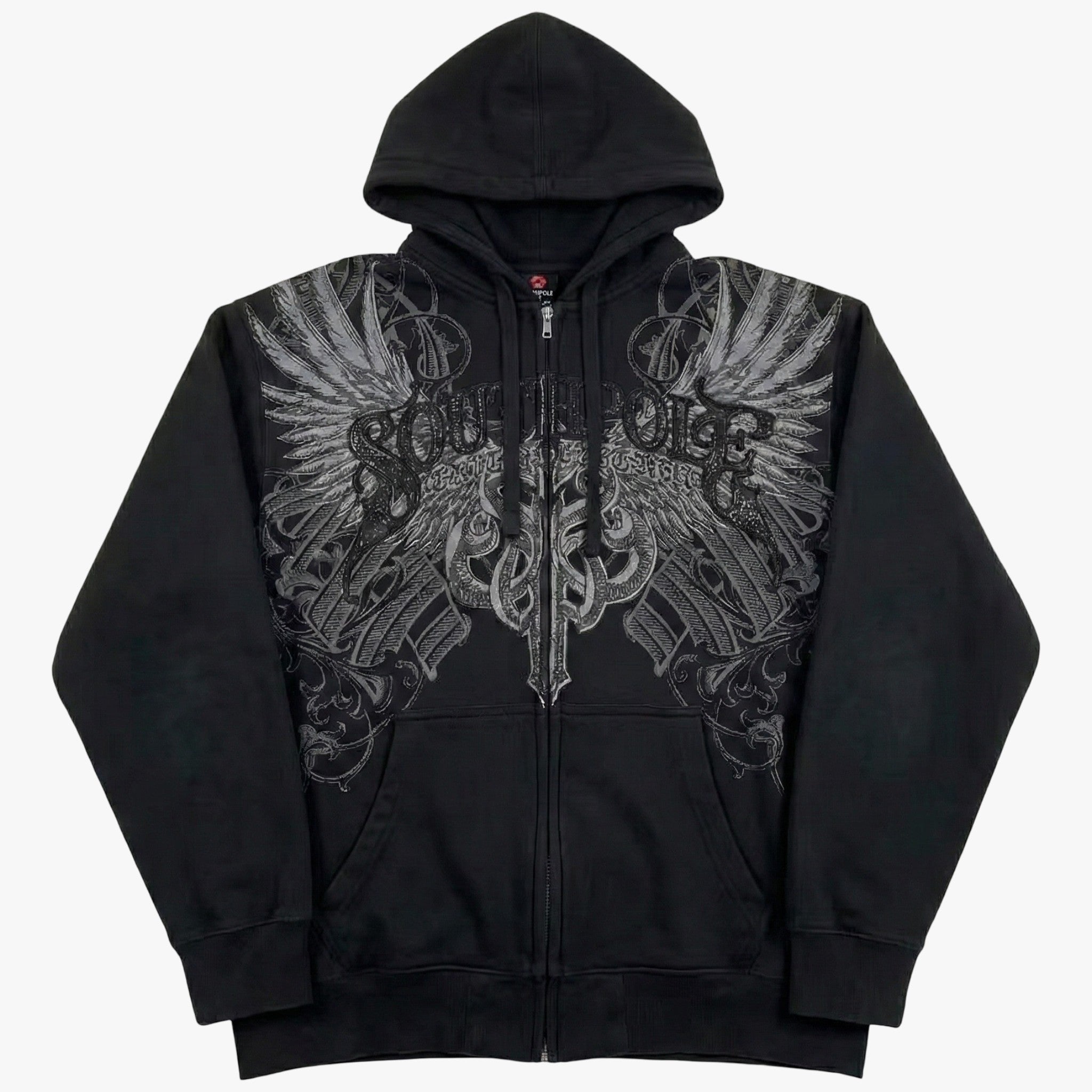 Winged Crest Zip Hoodie