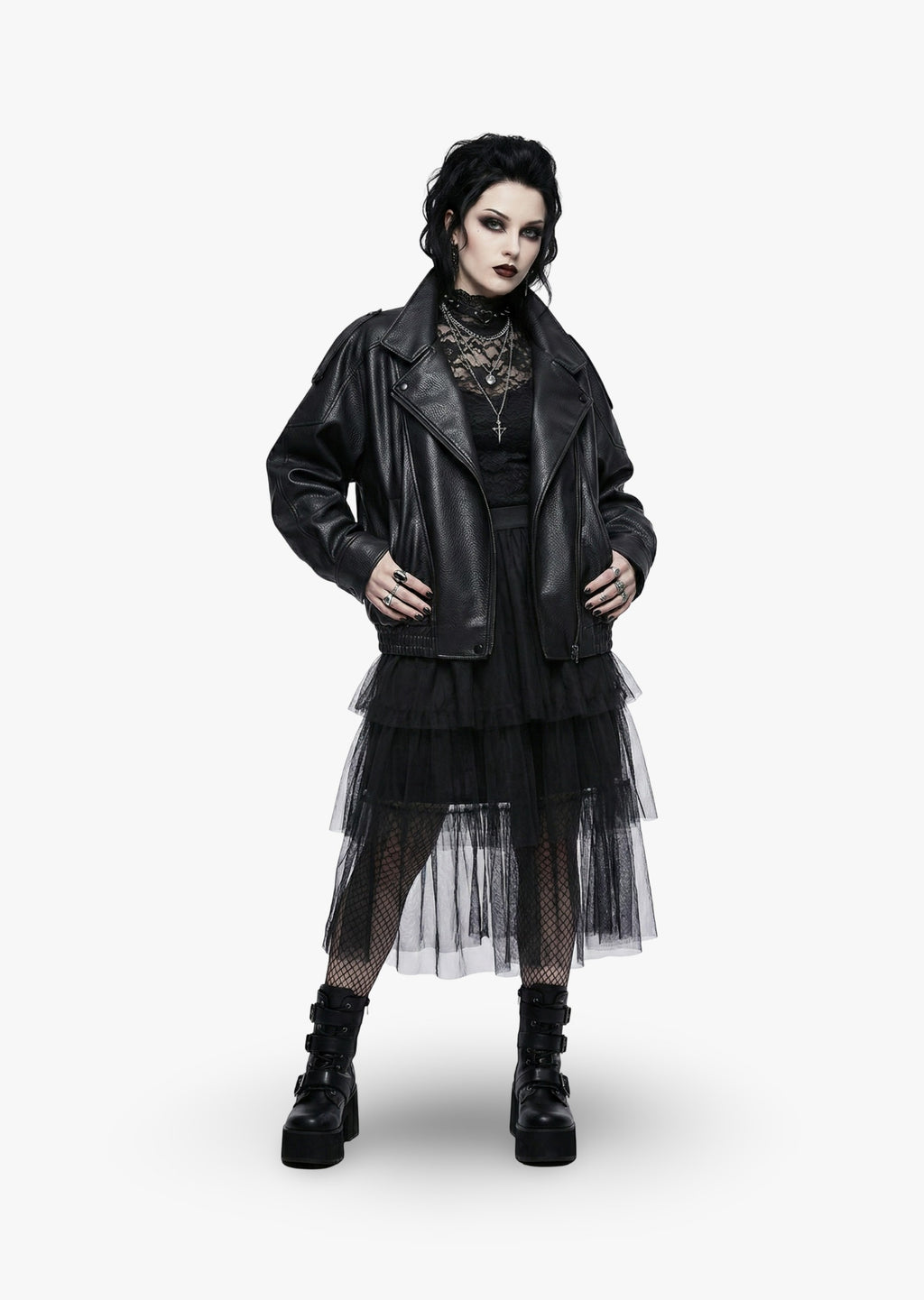 Midnight Pebble Moto Jacket