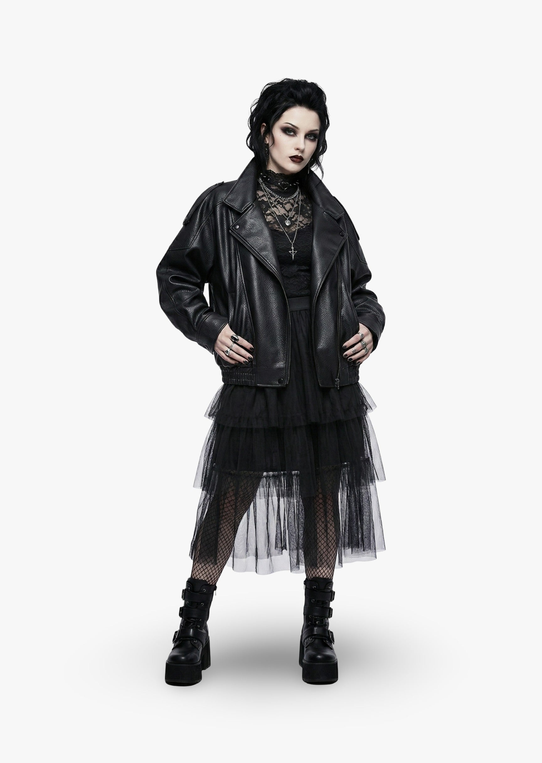 Midnight Pebble Moto Jacket