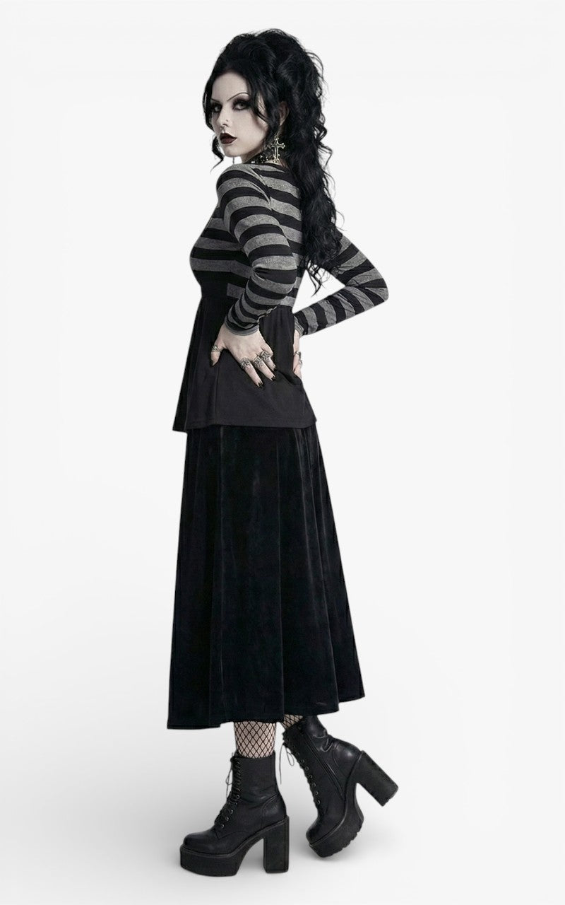 Midnight Stripe Henley Top