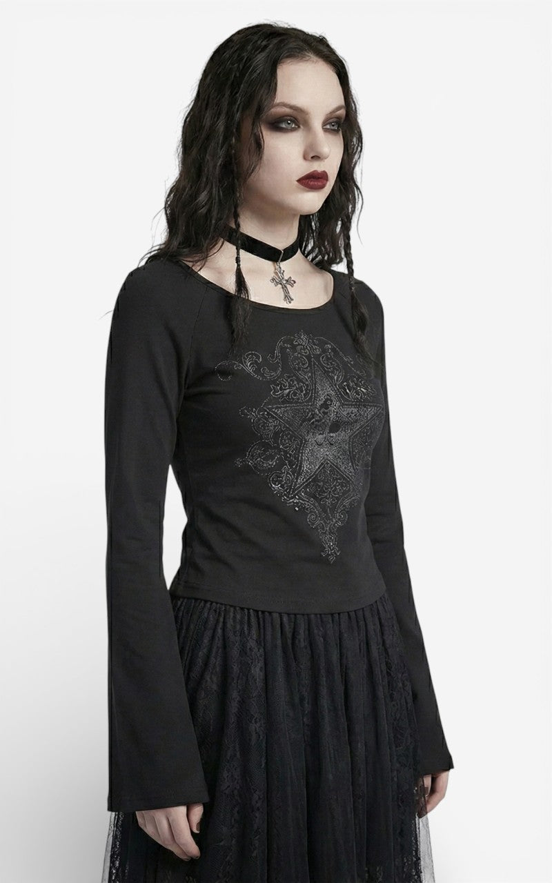 Hexstar Bell-Sleeve Top