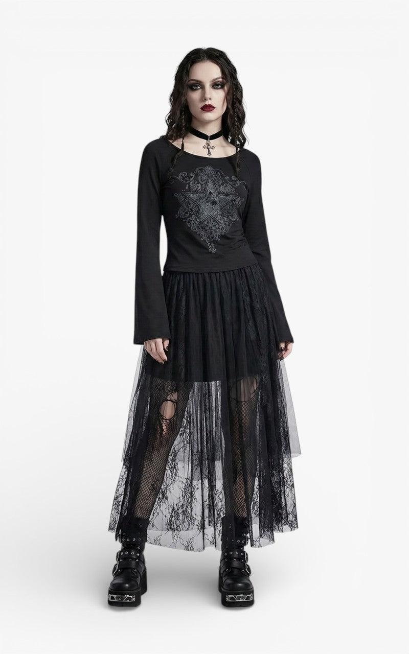 Hexstar Bell-Sleeve Top