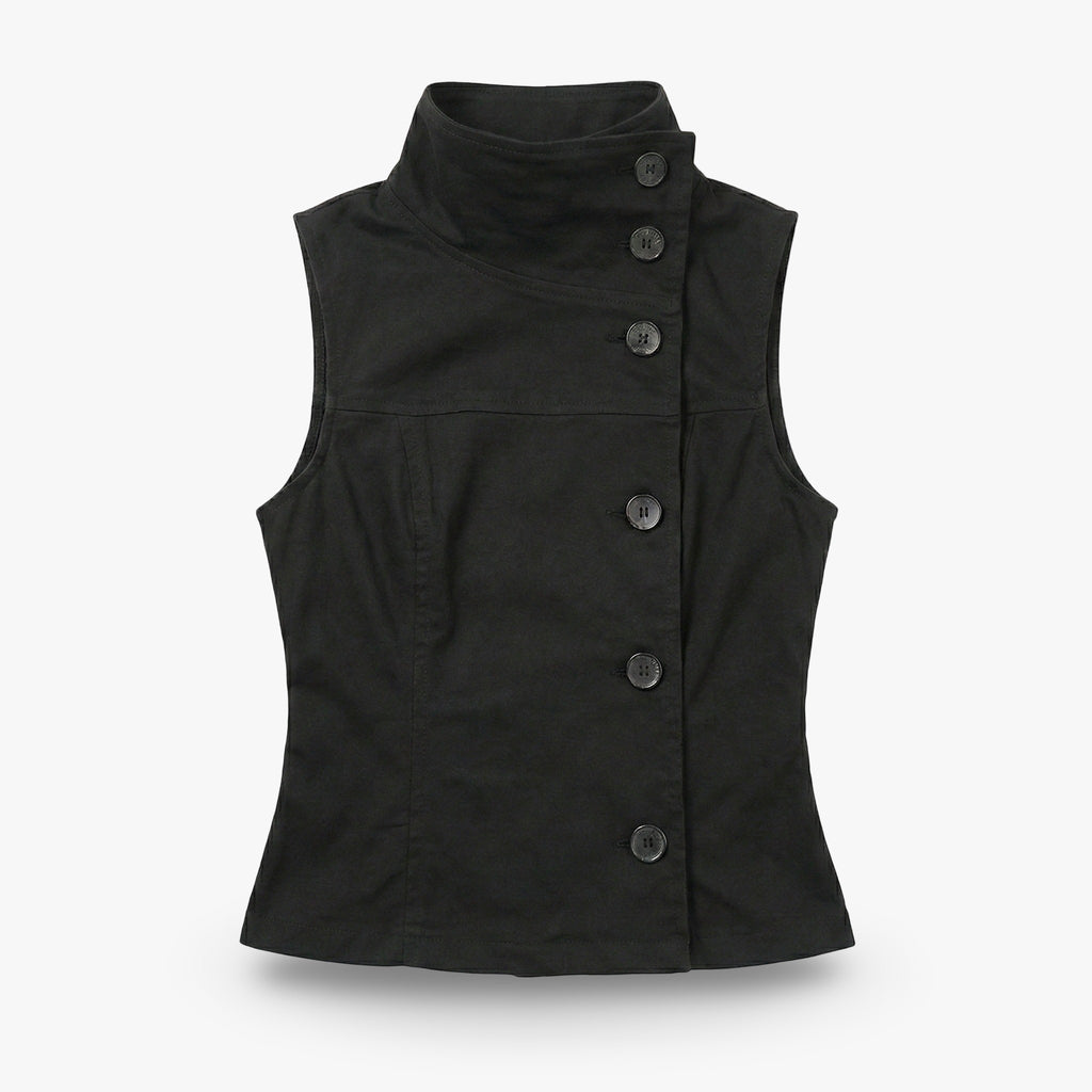 Obsidian Button Neck Top