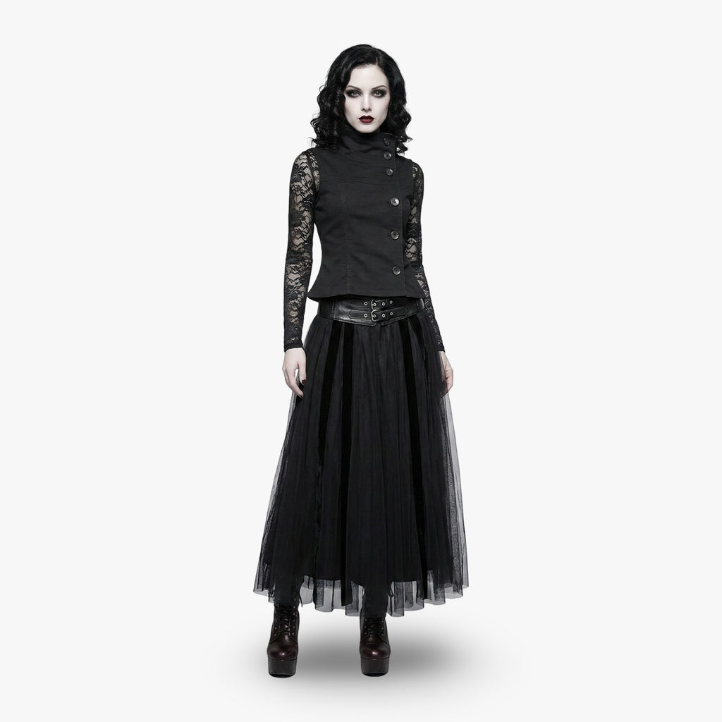 Obsidian Button Neck Top