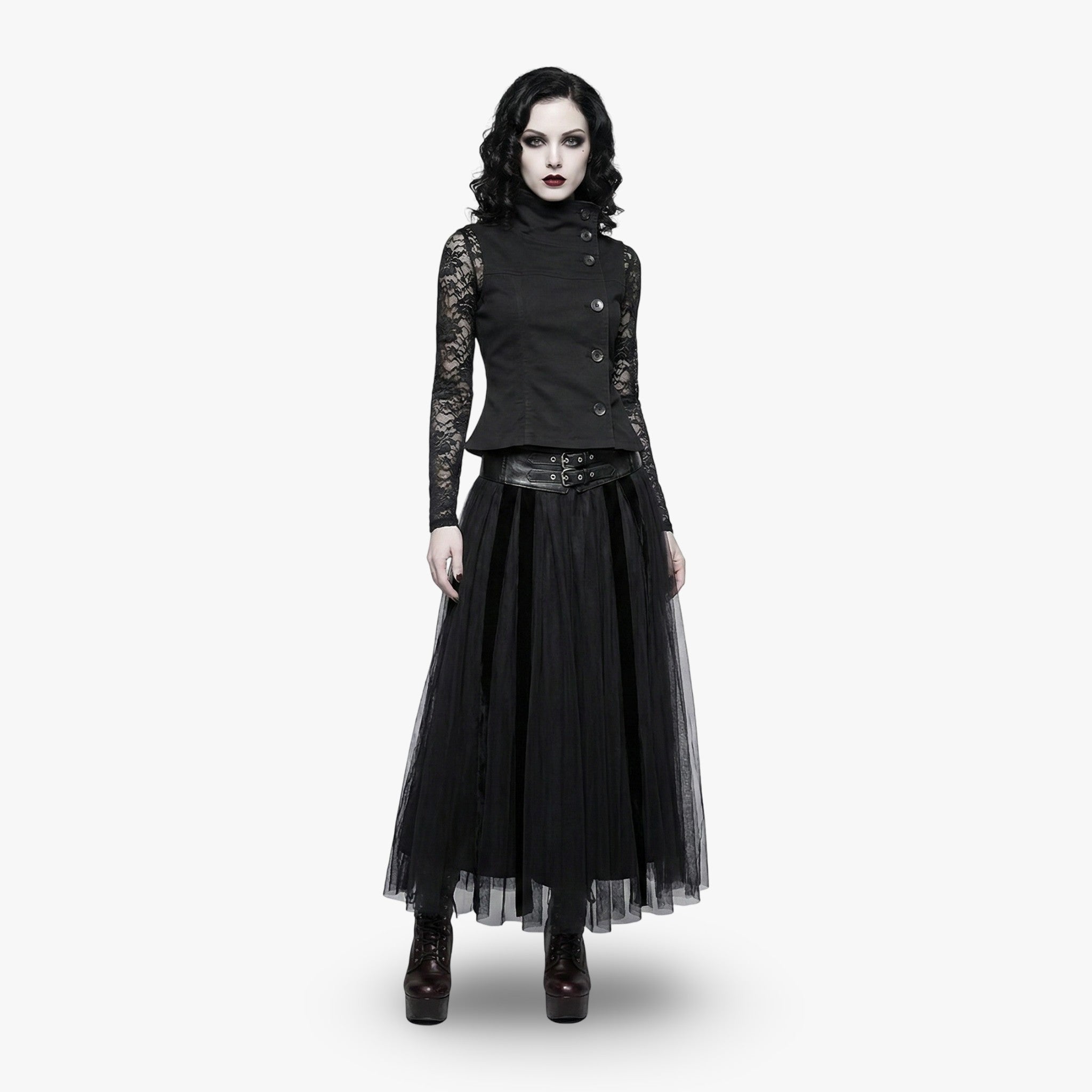 Obsidian Button Neck Top