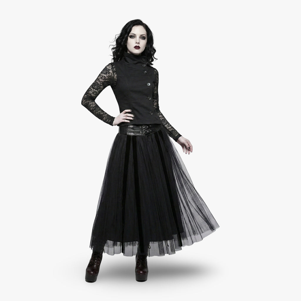 Obsidian Button Neck Top