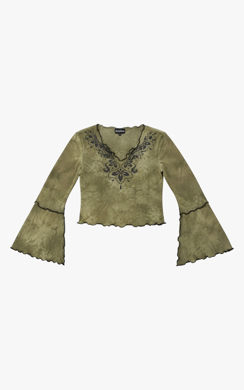 Mossveil Bell Sleeve Top